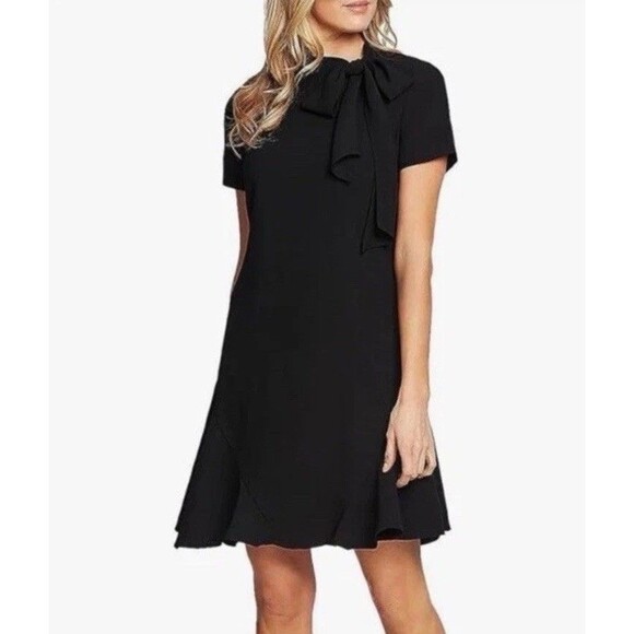 Cece A-Line Black Bow Dress Size 8 - Picture 1 of 8